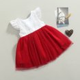 thumbnail image 3 of Xingqing Robe Tutu en Dentelle à Manches Volantes pour Bébé Fille, Vêtements de Fête Princesse Rouge 2-3 Ans, 3 of 8