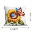 thumbnail image 3 of Matoen Sunflower Pillow Cover without Core Independence Day Sofa Cushion Pillow Cover, 3 of 8