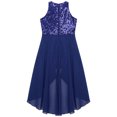 thumbnail image 4 of renvena Robe Maxi à Sequins pour Filles, Robe Sans Manches en Chiffon pour Enfants, Concours, Mariage, Fête, Fille de Fleurs, Bleu Marine 12, 4 of 7