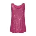 thumbnail image 3 of Plebaso Débardeurs à Paillettes à Col Ras du Cou pour Femmes, Hauts Sans Manches Scintillants, Débardeurs de Mode pour Fêtes, Tenue de Boîte de Nuit, 3 of 6