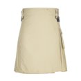 thumbnail image 2 of XZNGL Men Pleated Skirt with Snap Fastener and Pockets for Men, Knee Length, Solid Color, Polyester Spandex Blend, Casual Style, All Season Wear, 2 of 4