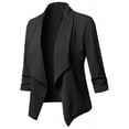 thumbnail image 2 of QIPOPIQ Blazer Léger pour Femmes à Manches Longues, Classique, Drapé, Ouvert à l'Avant (P-5TG) Liquidation, 2 of 6