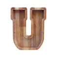 thumbnail image 1 of Wooden English Letter Savings Can with Transparent Glass Front for Coin Storage, 1 of 6