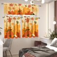 thumbnail image 4 of Autumn Maple Leaves Kitchen Curtain and Valances Set 3 Piece Valances Curtain for Window Bathroom Decoration Valances Living Room Window Treatment Drapes, 4 of 5