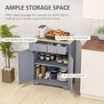 thumbnail image 4 of HOMCOM Kitchen Cabinet, Sideboard Floor Cupboard with Drawers, Grey, 4 of 10