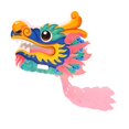 thumbnail image 2 of Handmade Paper Dragon DIY Material s Props Children's Toys Ornament Practical pink 45x38cm, 2 of 7