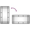thumbnail image 5 of vidaXL Miroir Mural Noir 30x60 cm Rectangle Fer, 5 of 5