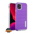 thumbnail image 1 of Apple iPhone 11 PRO MAX Étui de Téléphone [Choc] Protection contre les Chutes PC Rigide Souple Hybride Impact Robuste Protection Intégrale Texturée Antidérapante Armure Caoutchouc Robuste Étui TPU Violet pour iPhone 11 PRO MAX, 1 of 2