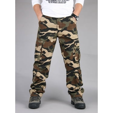 AherBiu Camo Cargo Pants pour Hommes Pantalon Cargo Décontracté Militaire Armée de Combat de Travail avec Multiples Poches