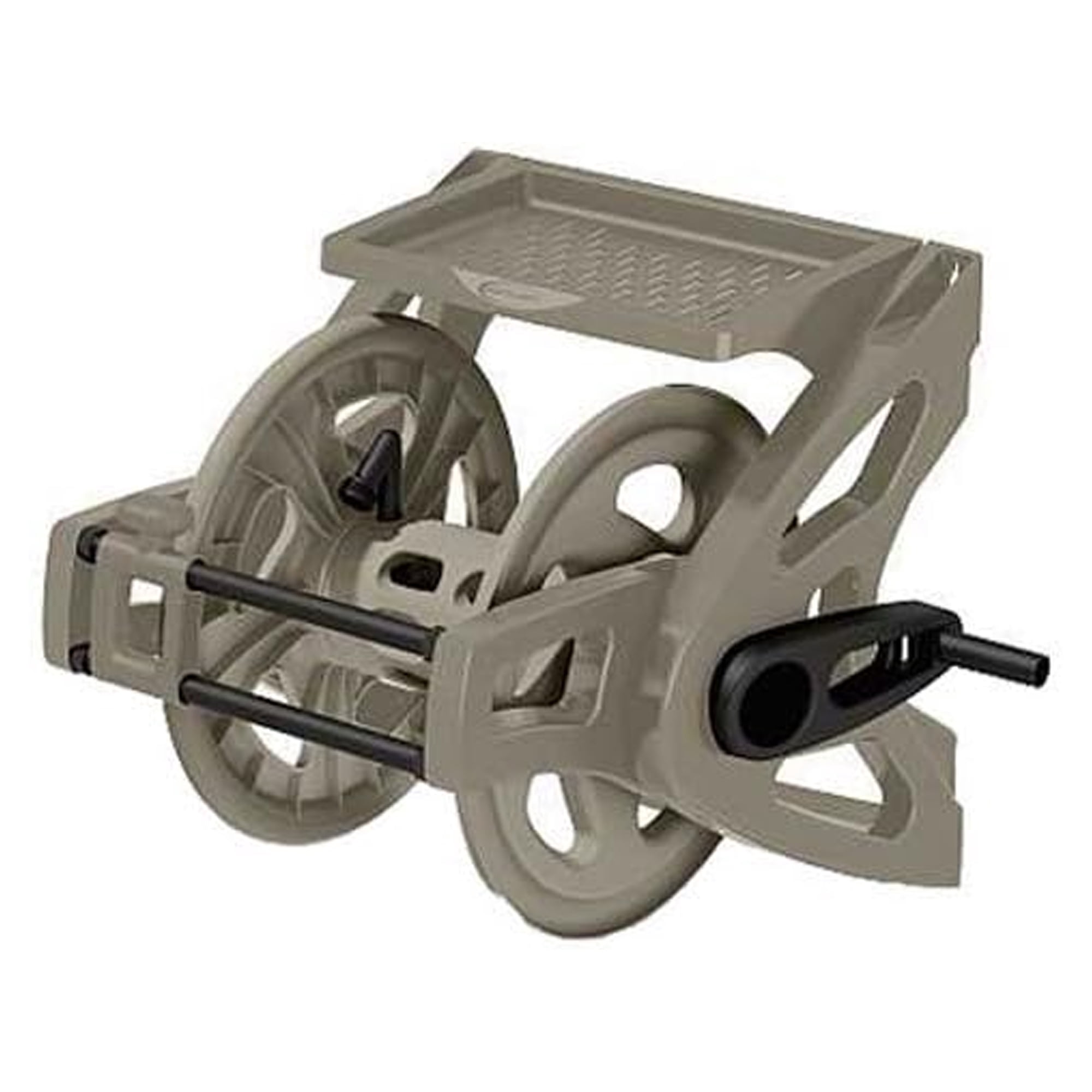Suncast Slide Trak Wall-Mount Reel for 175 Ft of 5/8" Standard Vinyl Hose, Dark Taupe