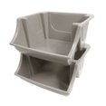 thumbnail image 4 of Mainstays Kids 2-Pack Stacking Bins - Grey, 4 of 5