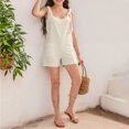 thumbnail image 2 of FAOWME Girls Solid Colored Short Overalls Kids Beige 13-14Years, 2 of 8