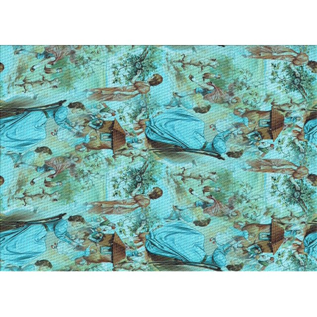 Ahgly Company Tapis d'Intérieur Lavables en Machine Rectangle Transitionnel Vert Terne-Mer, 8' x 12'