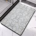 thumbnail image 3 of Soft Vintage Bathroom Runner Rug in Gray: Non-Slip, Long, Machine Washable - Farmhouse Floral Design Adds a Touch of Tradition - Perfect for Sink, Shower, Bathtub, 20x32 in, 3 of 5