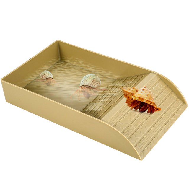 LNGOOR Tortoise Food Dish Reptile Water Food Bowls with Anti-Slip Ramp Reptile Water Dish Reusable Turtle Reptile Pool Tortoise Habitat Accessories for Turtles Horned Frogs and Lizards 36