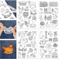 thumbnail image 1 of HLONK 4 Sheets 16Pcs Wedding Dress Water Soluble Hand Sewing Stabilizers for Fabric 11.6x8.2 Inch Embroidery Stitch Practice Embroidery Patterns Transfers for Embroidery Beginners Lovers, 1 of 7