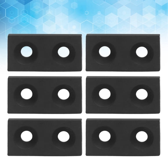 Profile Plug Plate, Lightweight Standard Sizes Aluminum Alloy End Covers 2040 Double Holes for CNC Machines for Robotics Projects Silver,Black