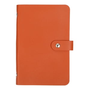 Uxcell 100 Enveloppe défi Binder, doux PU Défis d'épargne en cuir Livre avec enveloppes Binder d'économie d'argent avec insert horizontal pour l'économie de budget dépense, Orange
