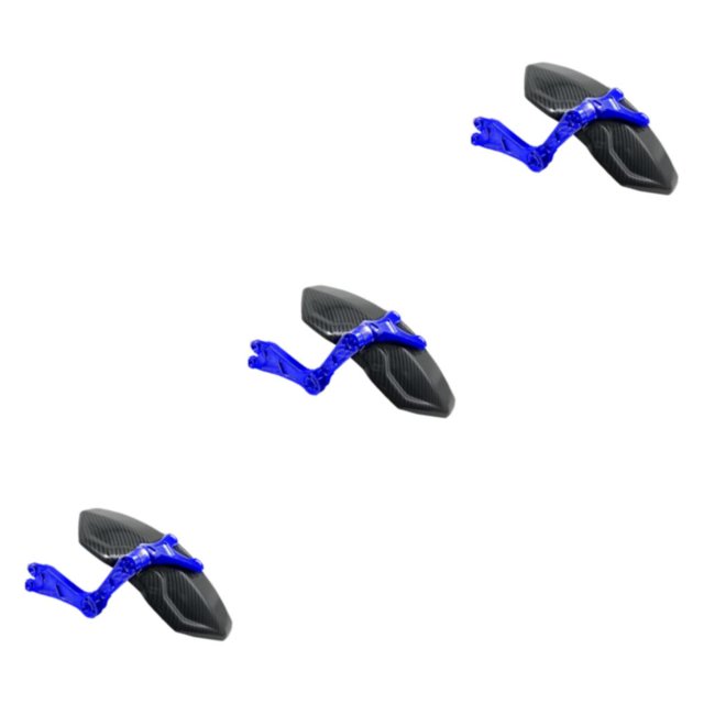 Decodeary Carbon Fiber Motorcycle Rear Wheel Fender Mudflap for Niu Technologies Sleek and Reliable 2nd Generation Blue 3Set