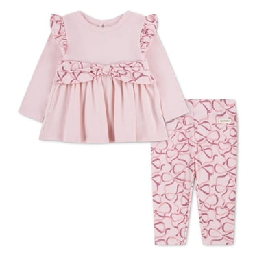 Ensemble de 2 pièces Huggies pour Bébé Fille: Chandail Coupe Babydoll à Manches Longues et Leggings