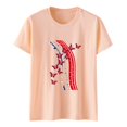thumbnail image 4 of LUOGENLI T-shirts pour Femme pour Femmes T-Shirt pour Femme Col Rond Haut Imprimé T-Shirt pour Femme Manches Courtes T-shirts pour Femmes T-shirts Graphiques Pêche Saint-Valentin m, 4 of 4