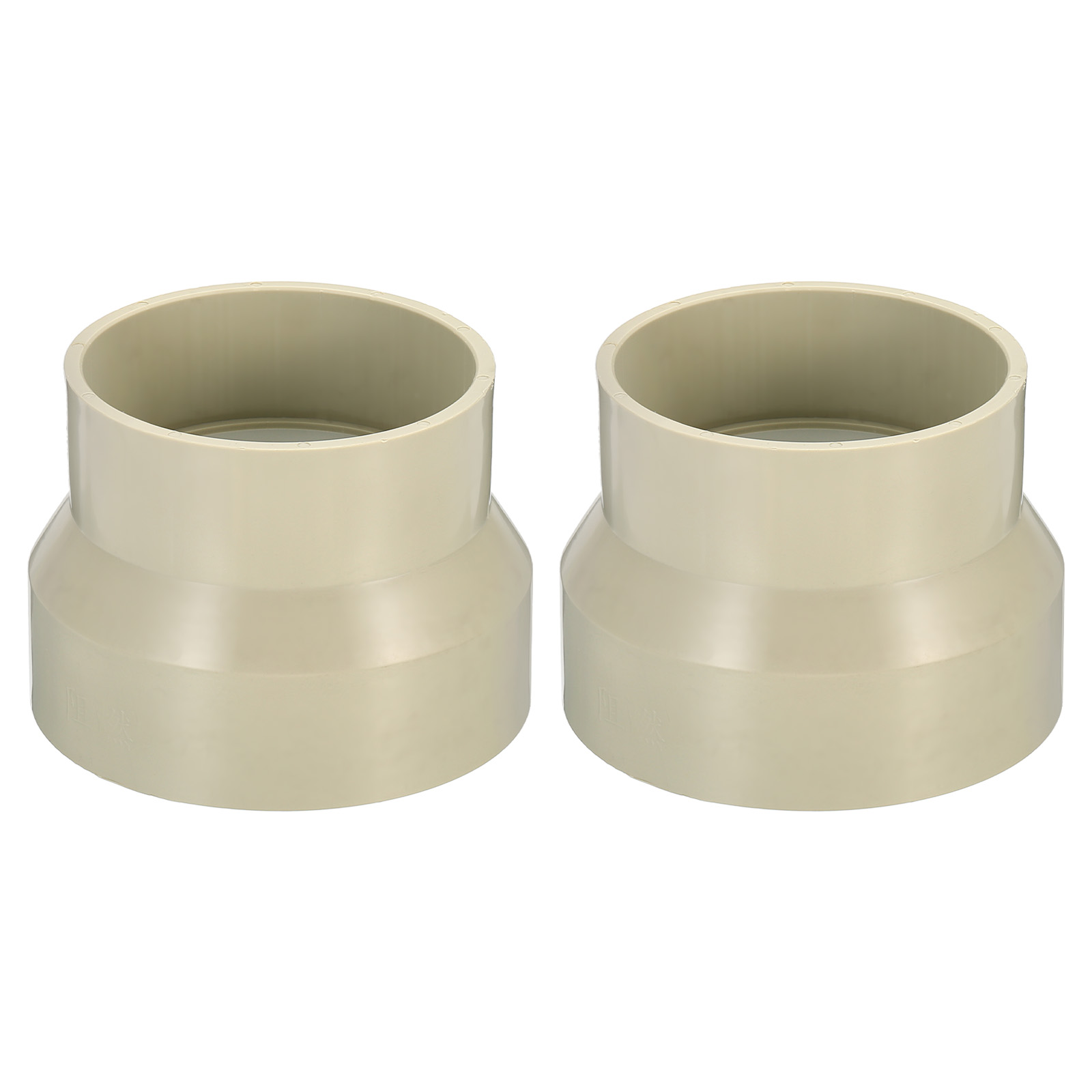 Unique Bargains 4' to 3.5' Duct Reducer Connector Ventilation Tube Increaser Adapter Beige 2 Pack