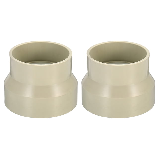 Unique Bargains 4' to 3.5' Duct Reducer Connector Ventilation Tube Increaser Adapter Beige 2 Pack