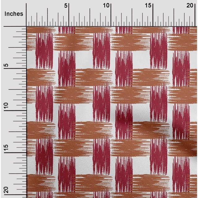 oneOone Tissu Tabby en Soie, Imprimé Ikat, 42 Pouces de Large