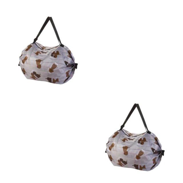 Baohd Sac Imperméable pour Aventures de Voyage Sac de Courses Réutilisable pour Chiot Brun 2Ensemble