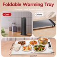 thumbnail image 4 of LOVEVER Plateau Chauffant Électrique - Chauffage pour Aliments Contrôle de Température Réglable Plateau Chauffant Pliable en Silicone pour Fêtes Restaurants Buffet, 4 of 9