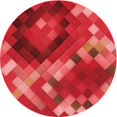 thumbnail image 1 of Ahgly Tapis de Zone Carré Orange Transitionnel Lavable en Machine, 3 Pieds Carré, 1 of 7