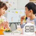 thumbnail image 4 of 1Pc Stainless Steel Divided Plate Rectangular 4 Sections Food Serving Tray, 4 of 9