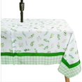 thumbnail image 4 of Waterproof Outdoor Tablecloth with Umbrella Hole for Rectangle Table 60x84inch Patio Table Cloth with Zipper, 4 of 5