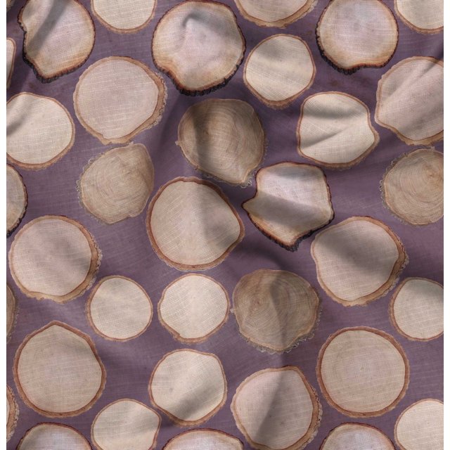 Soimoi Cotton Poplin Fabric Shells Ocean Print Fabric by the Yard 42 Inch Wide