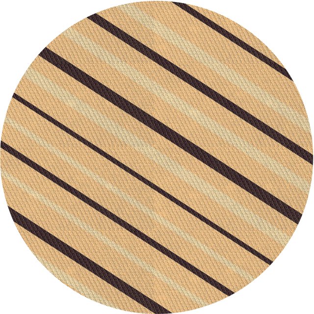 Ahgly Company Indoor Round Patterned Light Brown Area Rugs, 6' Round