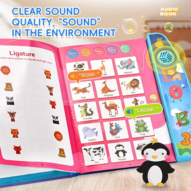 Nsxcdh Interactive Sound Book Kids Learning Audio Book Plastic