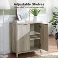 thumbnail image 4 of OAKHAM Buffet Bahut Cannelé avec Tablettes Ajustables, Crédence Console d'Appoint Moderne, Chêne Gris, 4 of 7