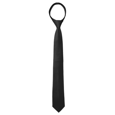 INSPIRE CHIC Men's Pre-Tied Skinny Solid Color Ties Neck Adjustable Zipper Necktie