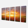 thumbnail image 2 of Design Art - Champ de Coquelicots sous un Coucher de Soleil Lumineux, 2 of 3