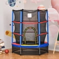 thumbnail image 2 of Outsunny Trampoline pour Enfants avec Enceinte pour 3 à 6 Ans, Multicolore, 2 of 10