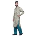 thumbnail image 3 of Atasi Kurta Pathani pour Hommes à Col Classique à Manches Longues Salwar Ensemble de Kurta de Mariage, 3 of 5