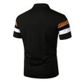thumbnail image 4 of Shirts for Men, Mens Patchwork Fallow Button Round Neck Sports Short Sleeve Shirt, 4 of 5