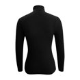 thumbnail image 5 of Dagegui Chandails à Col Roulé pour Femmes, Tricot Côtelé, Manches Longues, Chandail Extensible Ajusté, Hauts d'Automne Noirs, P, 5 of 5