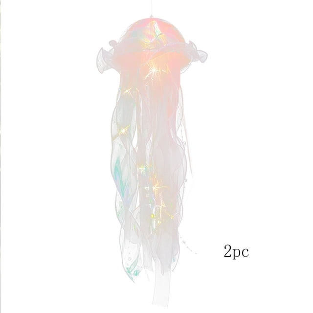 WLOELOEW Jellyfish Lamp Diy Material Package For Handheld Lantern Room Decoration Table Top Gadgets 2 Pieces Pink Pink