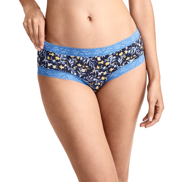 Jockey Culotte Hipster en Microfibre à Dentelle Extensible Douce pour Femmes