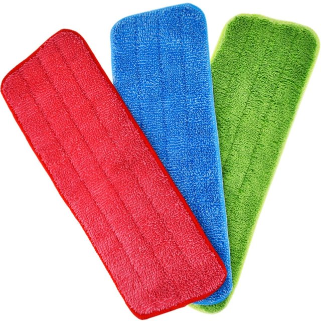 CUITING 3 Pcs Replacement Microfiber Pad for Universal Commercial 16.5 Inch Mop Head Flat Mop Head Wet & Dry Commercial Cleaning Refills Reusable Mop Refills Fit for Most Microfiber Flat