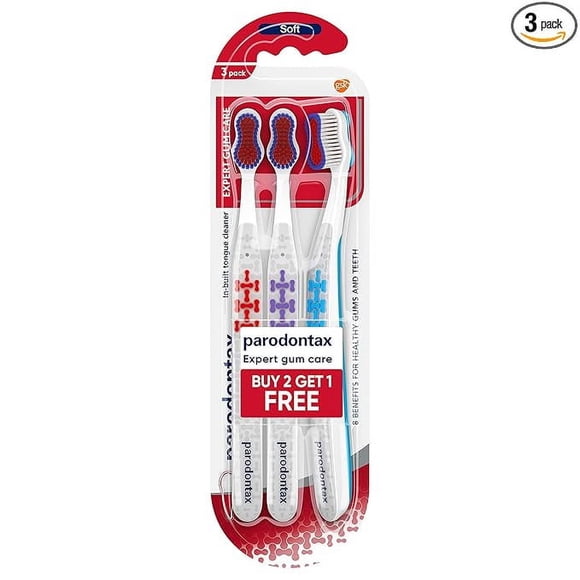Parodontax Adult Expert Gum Care Manual Toothbrush (Pack Of 3, Free), White