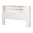 thumbnail image 2 of South Shore Vito Full/Queen Bookcase Headboard with Storage, in Pure White, 2 of 12