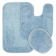 thumbnail image 1 of Garland Ensemble de Tapis de Bain Traditionnel 3 Pièces, Bleu Bassin, 1 of 4