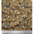 thumbnail image 1 of Soimoi Brown polyester Crepe Fabric Artistic Floral Printed Fabric 1 Yard 52 Inch Wide, 1 of 3